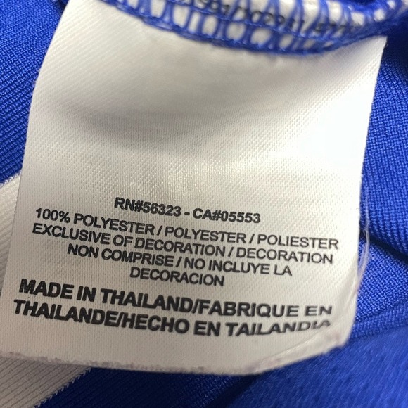 Nike Golf Dri Fit Performance Embroidered Logo Blue Striped Polo Shirt Mens XXL - Picture 5 of 8